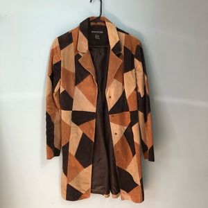 Patchwork suede jacket